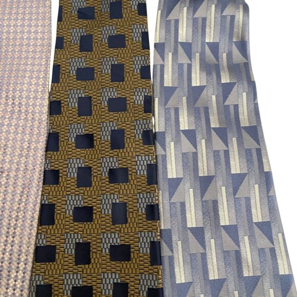 Men's Tie Lot of 3 Insignia Pronto Uomo and David Taylor Multicolor Formal - Picture 3 of 8